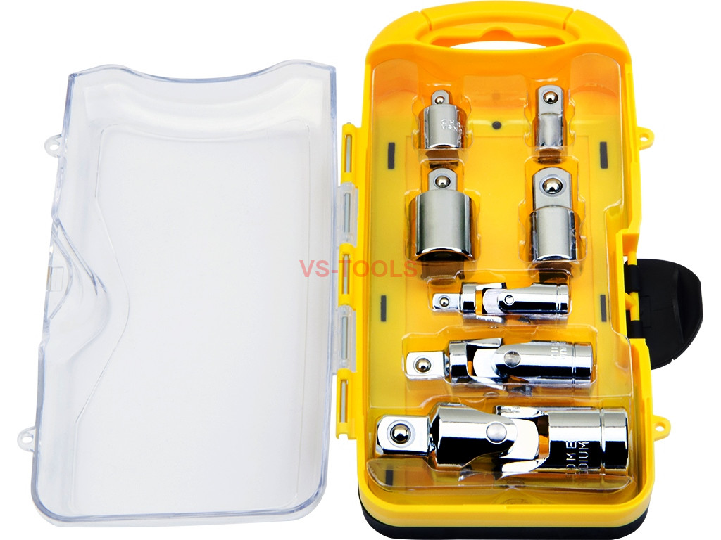 7pc 1/4 3/8 1/2 Drive Universal Joint Adapter Socket Set